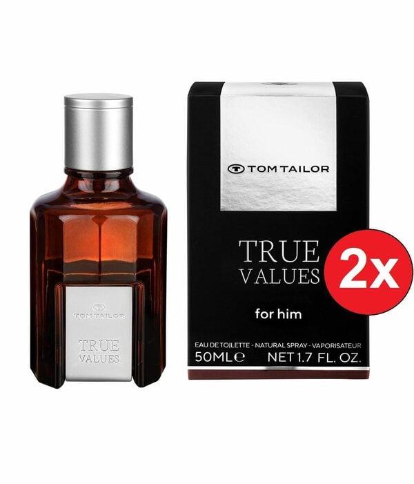 Bild 1 von TOM TAILOR Eau de Toilette True Values für Ihn EDT 2x 30 ml Herrendüfte Duft Männer Parfum, 2-tlg., Intensiv sinnlich männlich Parfüm Geschenk für Herren Männer Jungen