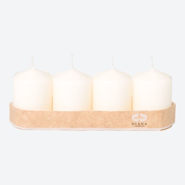 Bild 1 von Diana Candles Stumpenkerzen in unterschiedlichen Farben, ca. 7x5cm, 4er-Set