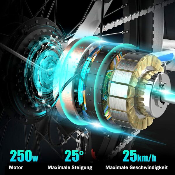 Bild 4 von HITWAY E-Bike, 26"Elektrofahrrad 7Gang Shimano 11.2Ah36V 250W