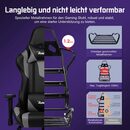 Bild 4 von Daynee Gaming-Stuhl Gaming Stuhl,Bürostuhl Ergonomisch mit verstellbare Lendenkissen (Kopfkissen und Armlehnen,Gaming Chair Gepolstert), Gamer Stuhl Wippfunktion, Gaming Stuhl 150 kg Belastbark