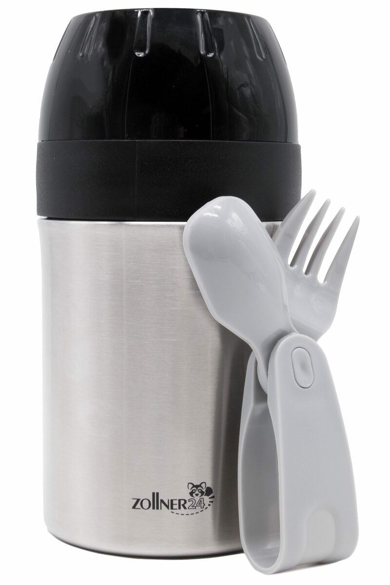 Bild 1 von ZOLLNER24 Thermobehälter, mit klappbaren Besteck, 400 ml, isoliert bis zu 5 Stunden, BPA frei