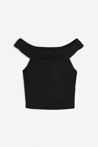 H&M Off-Shoulder-Top Schwarz, Tops in Größe XXXL. Farbe: Black