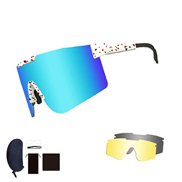 Bild 1 von ZHABAO Polarisierte Sport-Sonnenbrille mit 3 austauschbaren