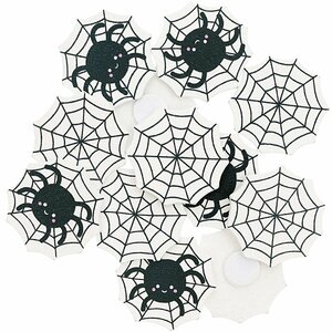 Ohhh! Lovely! Holzsticker Spinnennetz Mix schwarz-weiß 12 Stück