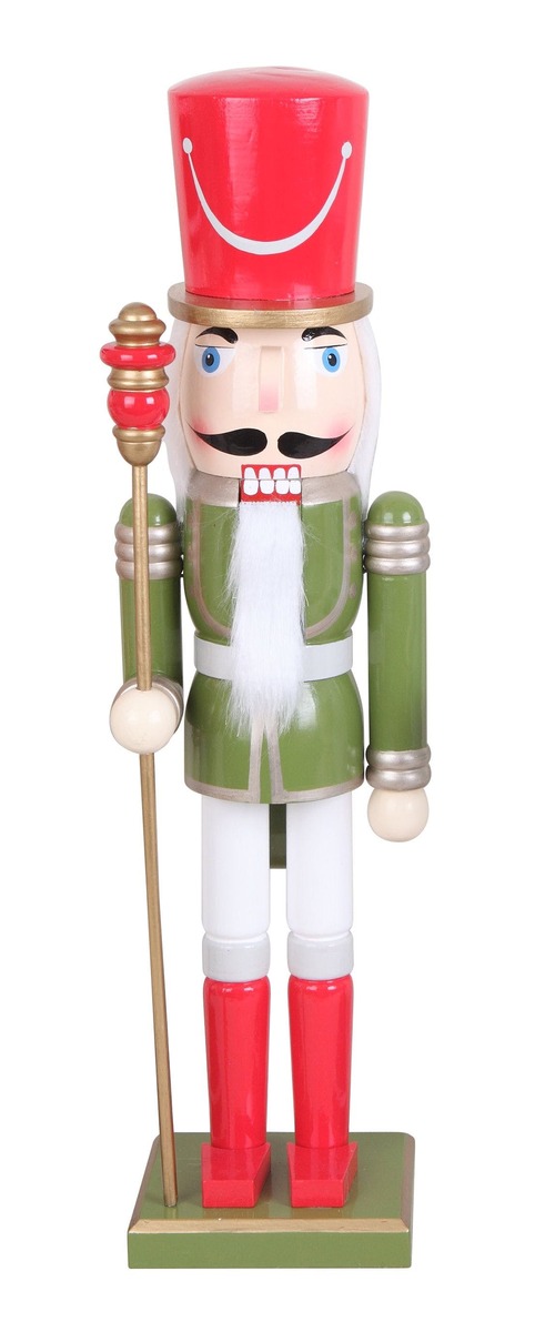 Bild 1 von Tarrington House Nussknacker mit rotem Hut Basic Colors, Holz, 12 x 13 x 50 cm, mit Sockel, traditionelle Farben