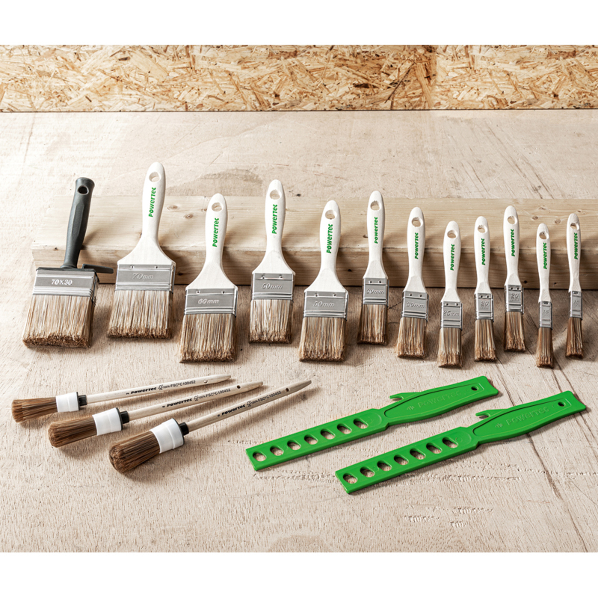 Bild 1 von Powertec Color Pinsel-Set "Pro XXL" 17tlg.