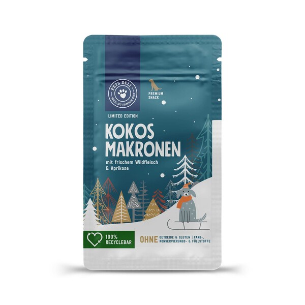 &amp;quot;Limited&amp;quot; Snack Kokos Makronen mit Wildschwein für Hunde - 90g ...