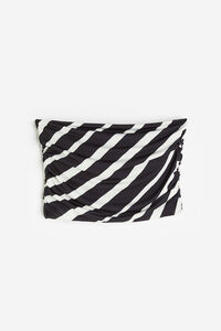 H&M Drapiertes Tubetop Schwarz/Gestreift, Tops in Größe M. Farbe: Black/striped