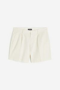 H&M Elegante Shorts aus Leinenmix Regular Fit Weiß in Größe W 40. Farbe: White
