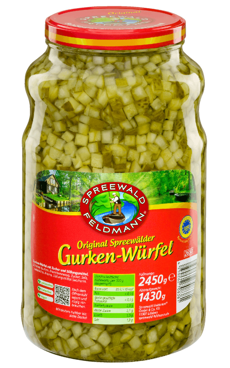 Bild 1 von Spreewald Feldmann Gurken-Würfel (1,43 kg)