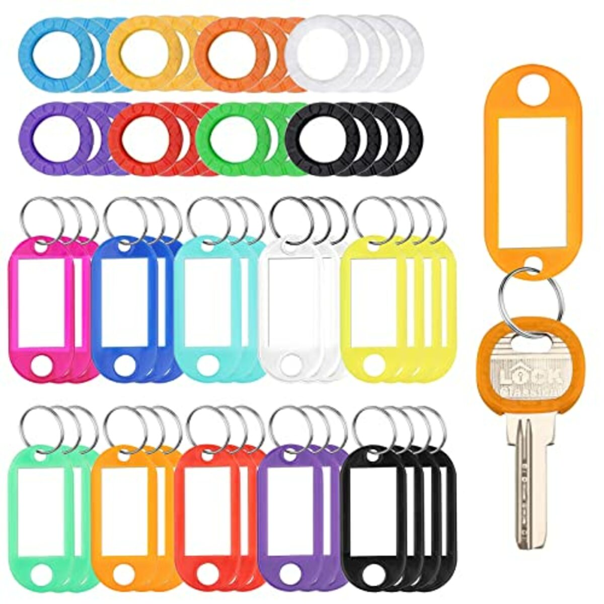Bild 1 von TONAUP 32 Stück Schlüsselanhänger mit Schlüsseletikettenfens