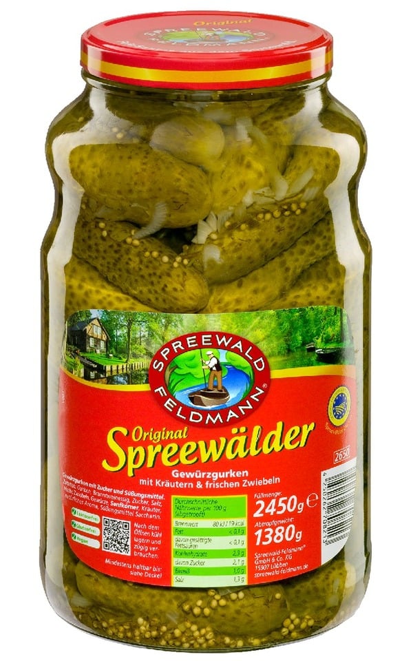 Bild 1 von Spreewalder Gewürzgurken mit Kräutern & frischen Zwiebeln (1,38 kg)