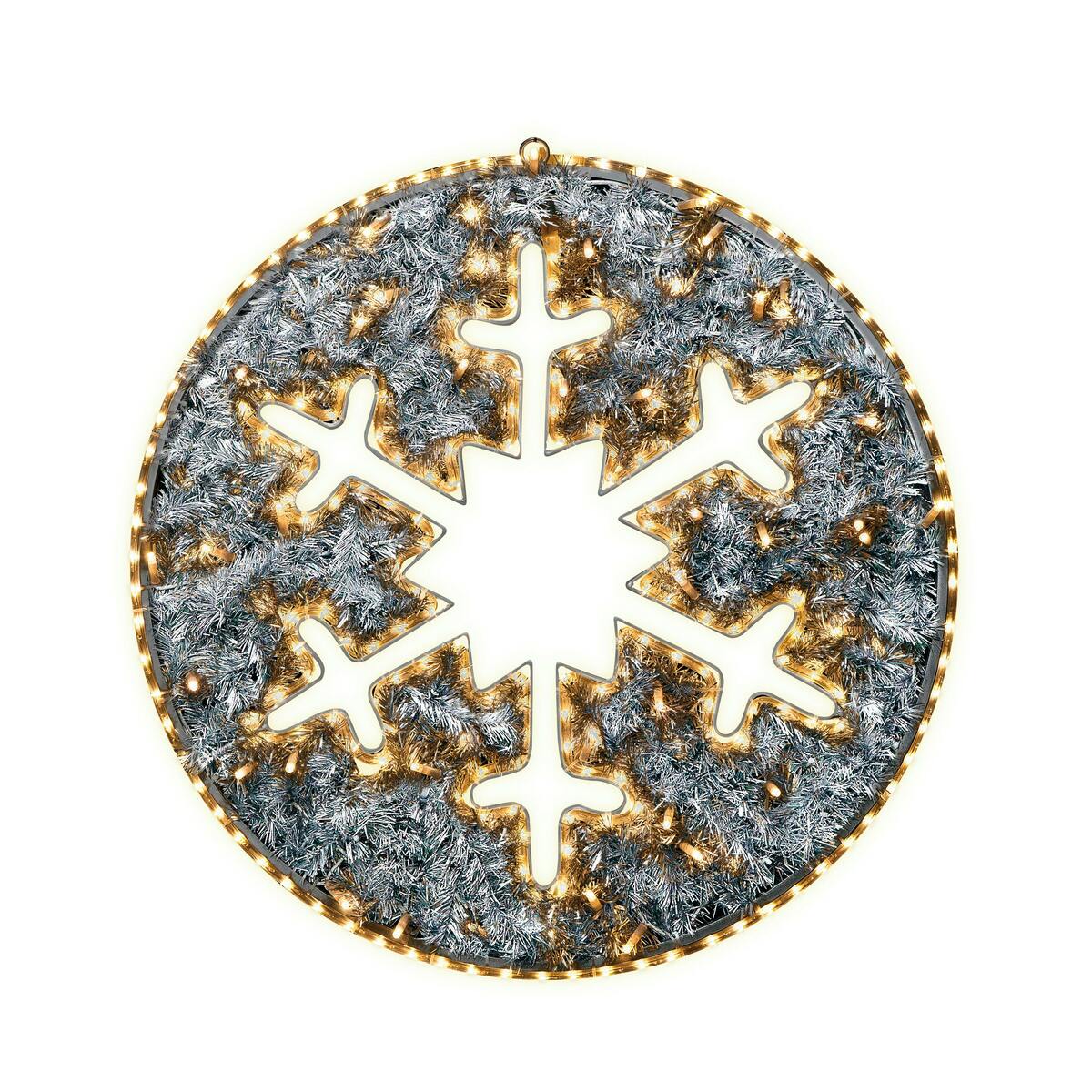 Bild 1 von METRO Professional LED Schneeflocke OST310EV1, Aluminium / Kunststoff, Ø 80 x 1.4 cm, 310 LEDs, 26.6 W, mit Farbwechsel, warm- und kaltweiß