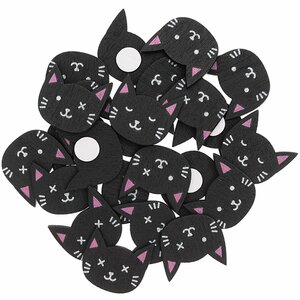 Ohhh! Lovely! Holzsticker Katzen Mix schwarz 24 Stück