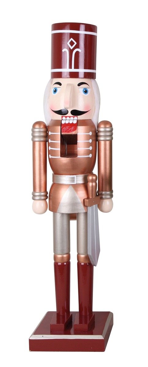 Bild 1 von Tarrington House Nussknacker Nature, Holz, 18 x 16 x 78 cm, mit Sockel, naturfarben