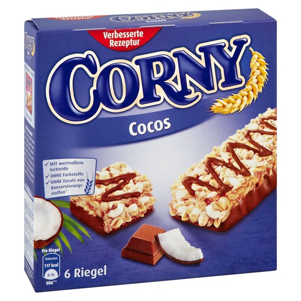 Bild 1 von Corny Müsliriegel Kokos in Milchschokolade 6 Stück x 25 g (150g)