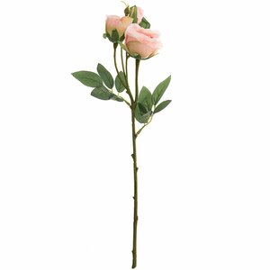 Rose mit 3 Blüten rosé 44cm