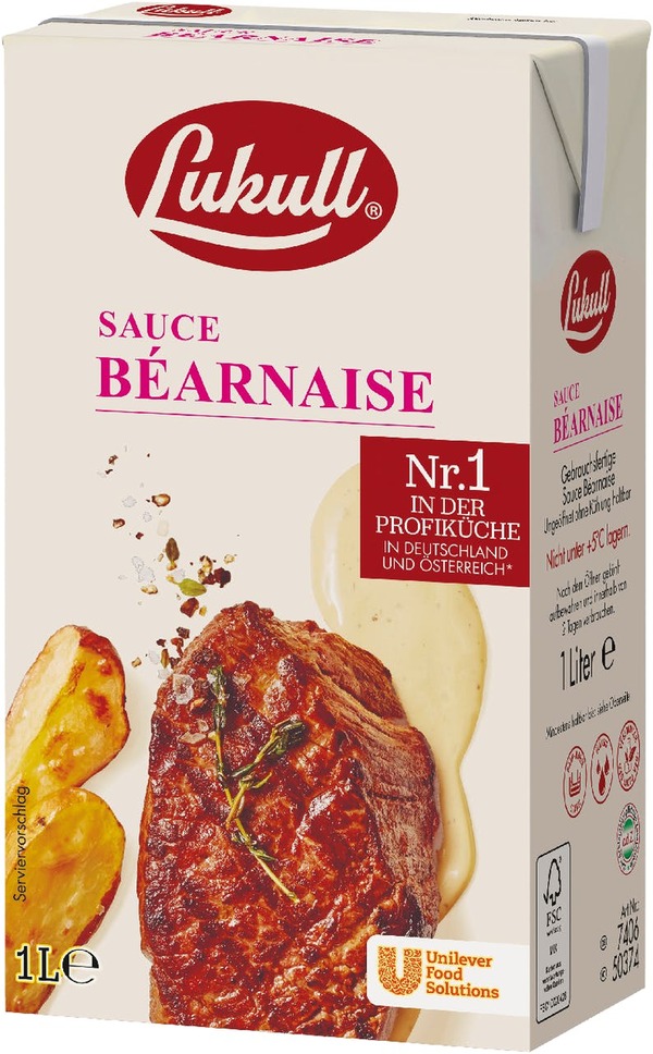 Bild 1 von Lukull Sauce Béarnaise 50% Fett (1 l)