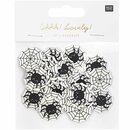 Bild 2 von Ohhh! Lovely! Holzstreu Spinnennetz schwarz-weiß 48 Stück