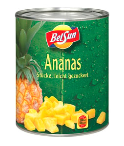 Ananas-Stücke 340g leicht gezuckert