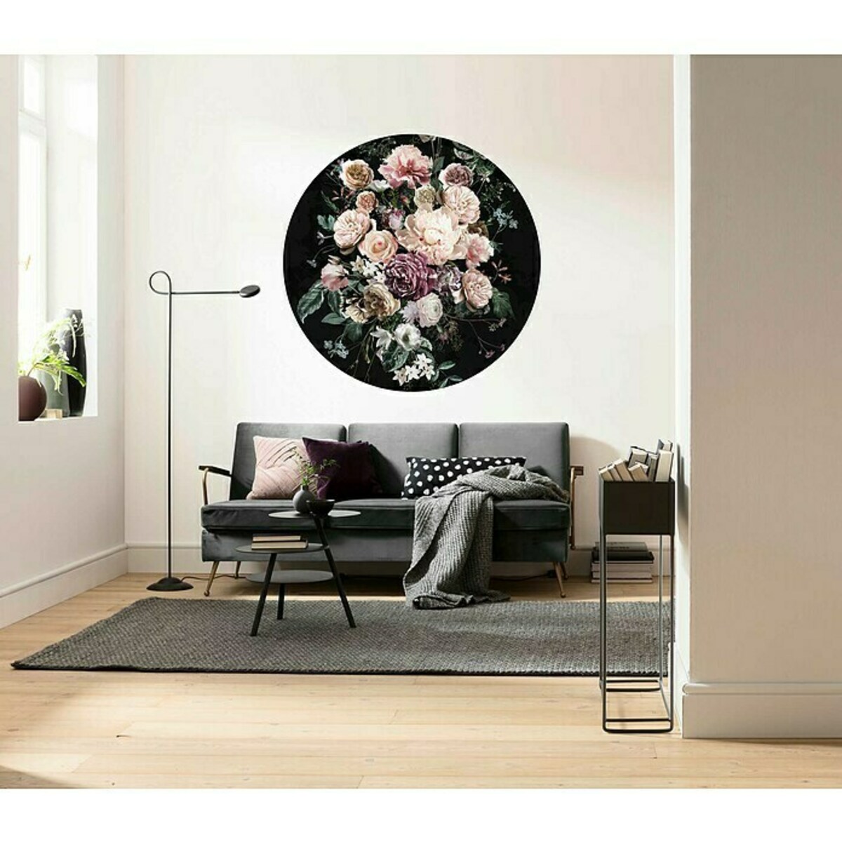 Bild 2 von Komar Dots Fototapete rund Enchanted Flowers