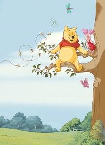 Komar Fototapete "Winnie Pooh Tree", bedruckt-Comic, ausgezeichnet lichtbeständig
