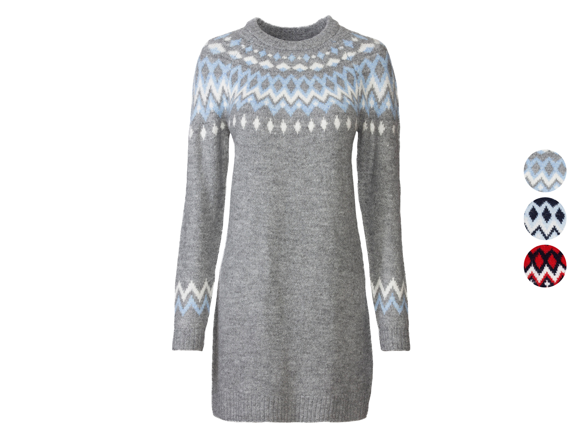 Bild 1 von esmara® Damen Strickkleid, Muster im im Norwegerstil
