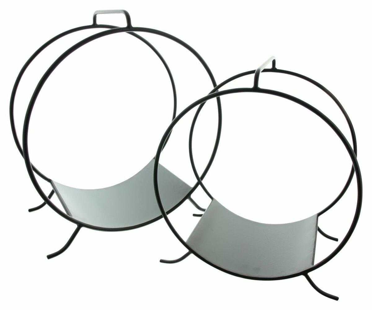 Bild 1 von HomeLiving Kaminholzständer "Circle", 2er Set, Ordnung Aufbewahrung Kaminholz zeitlos