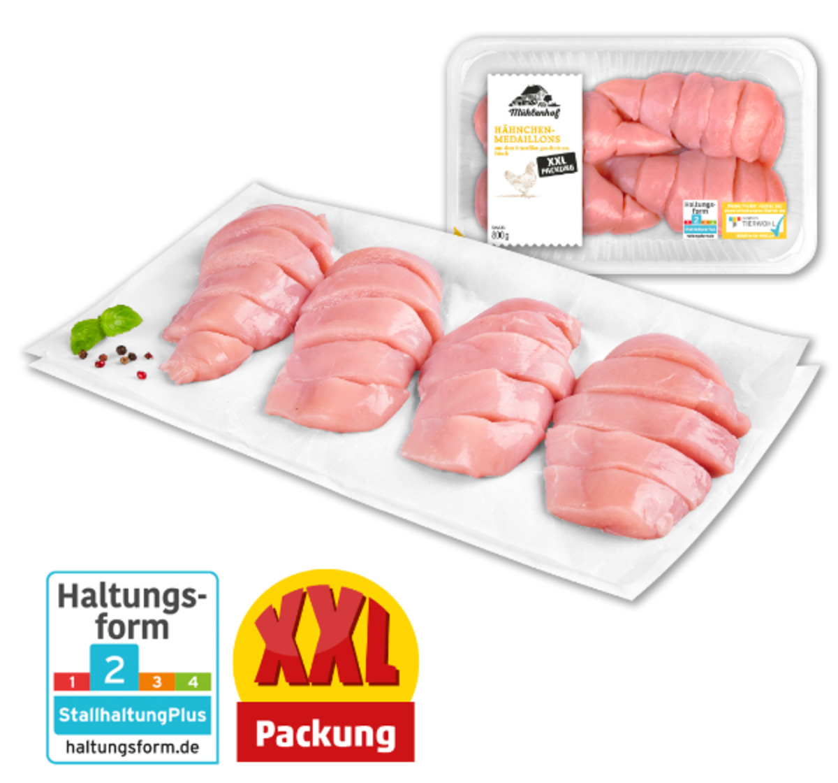 Bild 1 von MÜHLENHOF Frische Hähnchen-Medaillons*