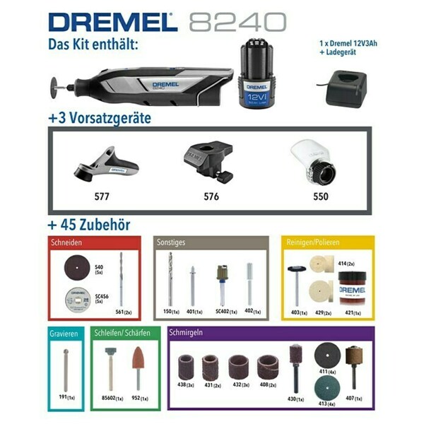 Bild 2 von Dremel Akku-Multifunktionswerkzeug 8240-3/45