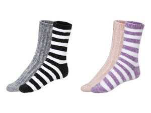 esmara® Damen Chenille-Socken, 2 Paar, flauschig weich