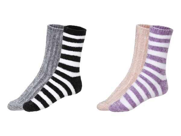 Bild 1 von esmara® Damen Chenille-Socken, 2 Paar, flauschig weich