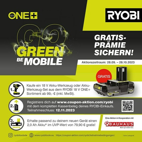 Bild 4 von Ryobi ONE+ Akku-Nagler R18GN18X-0