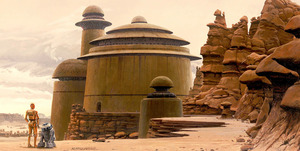 Komar Fototapete "Star Wars Classic RMQ Jabbas Palace", futuristisch-mehrfarbig-Weltall