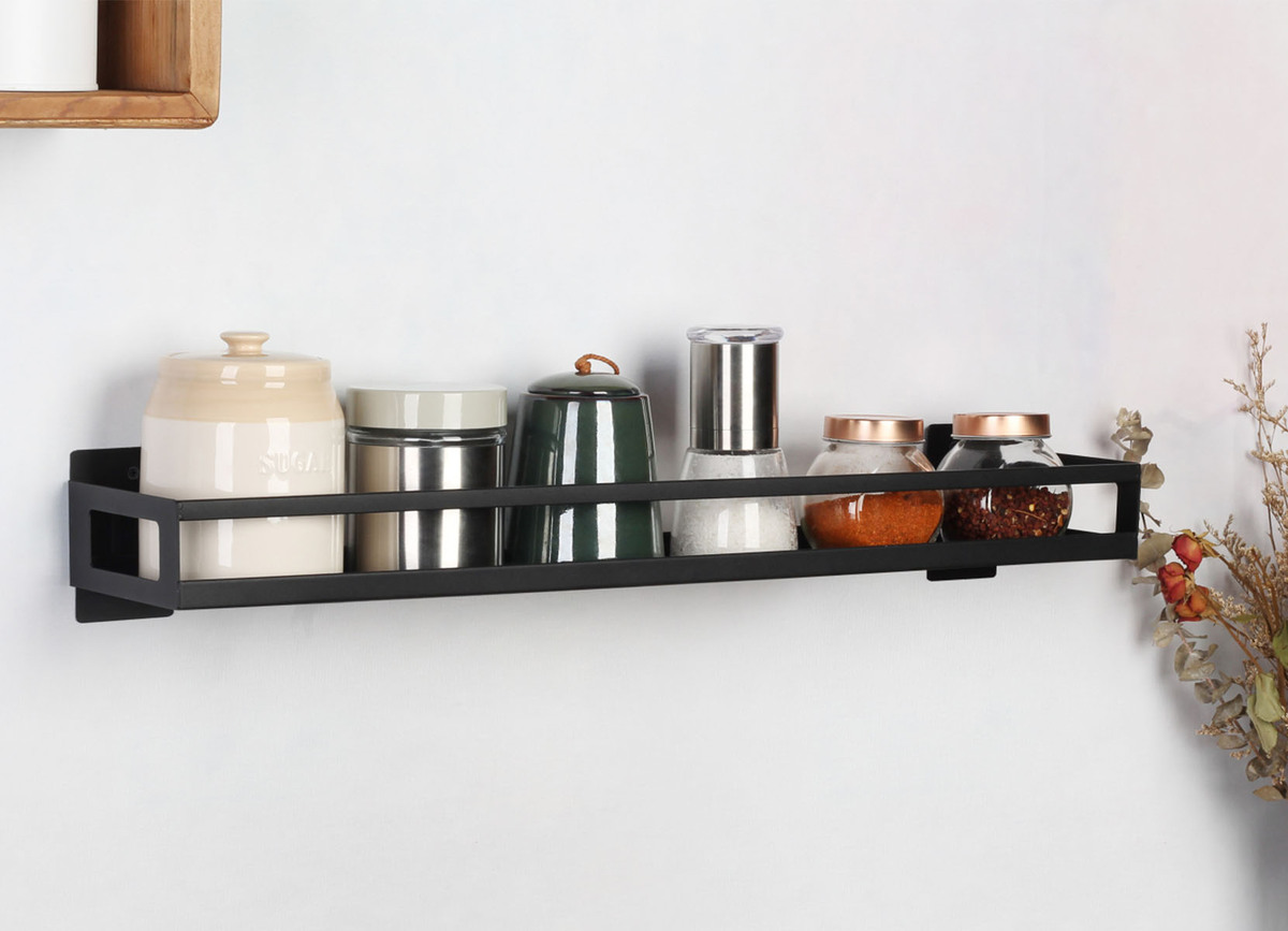 Bild 1 von Edelstahl-Wandregal 60cm Schwarz