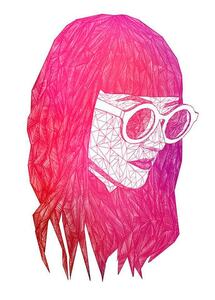 Komar Poster "Grid Pink", Porträts, Höhe: 70cm