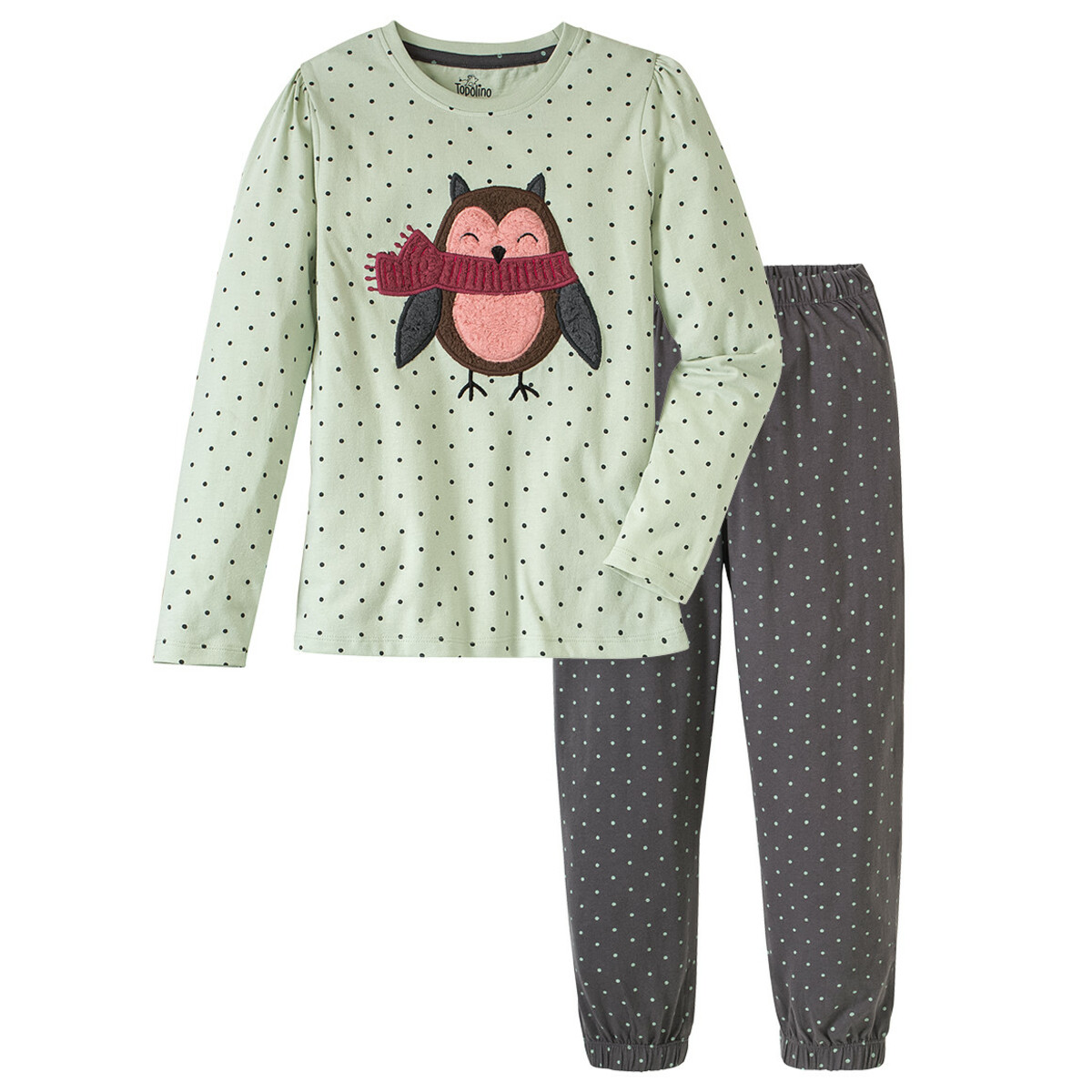 Bild 1 von Mädchen Schlafanzug mit Eulen-Motiv