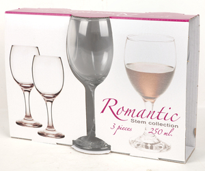 'Romantic' Weißweingläser 3er-Set