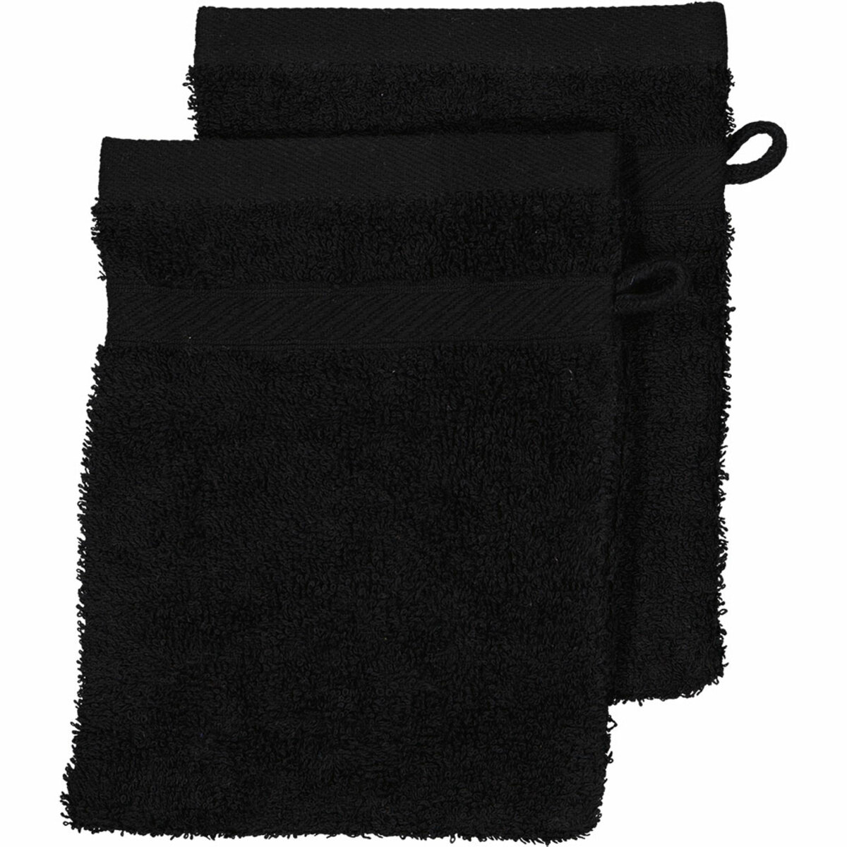Bild 1 von Waschhandschuh 2er-Pack, Schwarz, 16x21