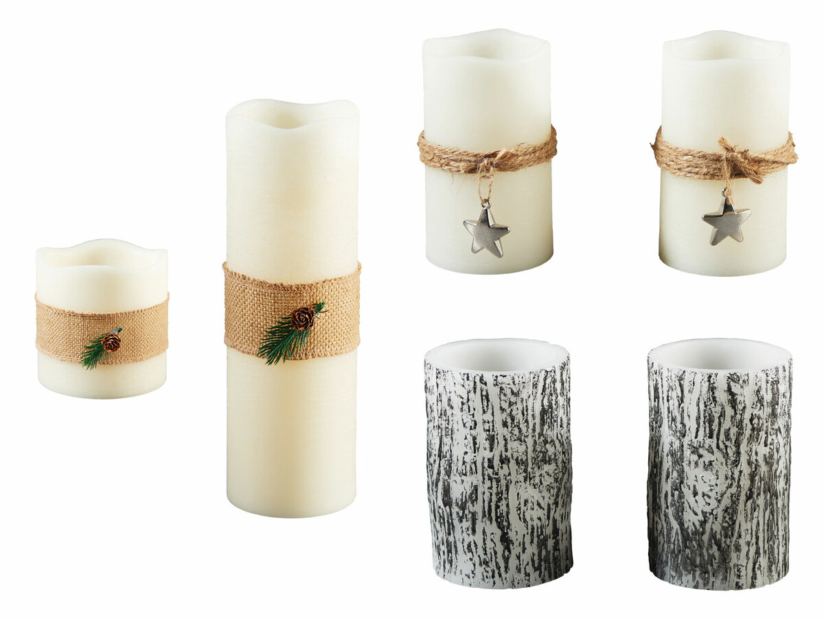 Bild 1 von LIVARNO home LED Echtwachskerze mit Dekoration