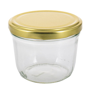 Sturzglas 230 ml mit Deckel Goldoptik