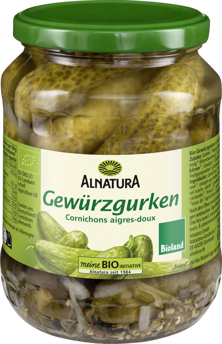 Bild 1 von Alnatura Bio Gewürzgurken Bioland