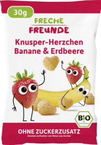 erdbär Bio Knusper-Herzchen Banane & Erdbeere