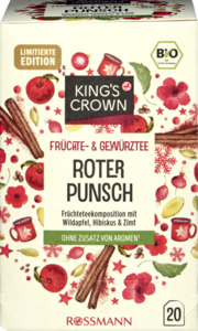 KING'S CROWN Bio Früchte- und Gewürztee Roter Punsch