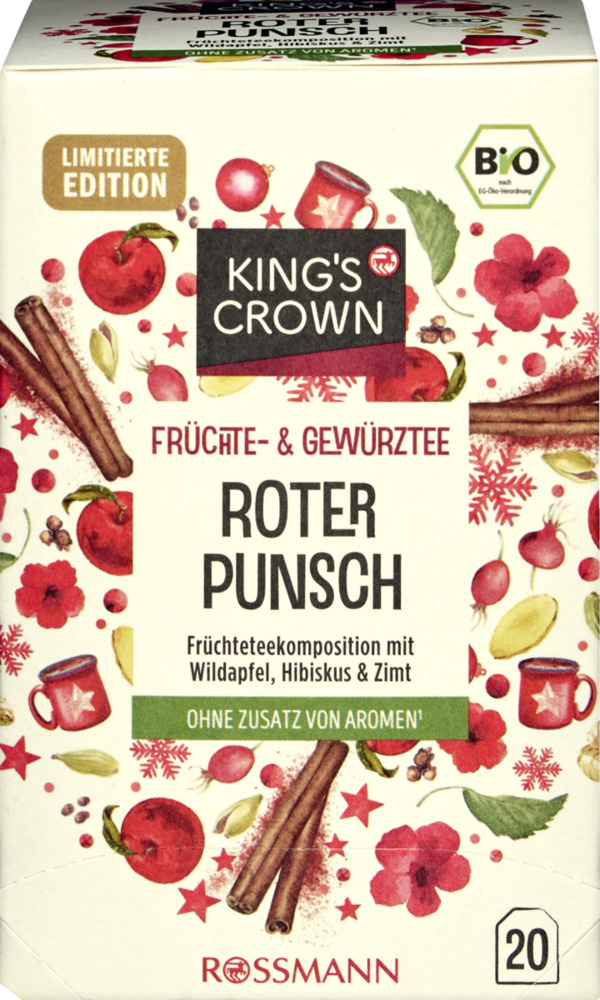 Bild 1 von KING'S CROWN Bio Früchte- und Gewürztee Roter Punsch