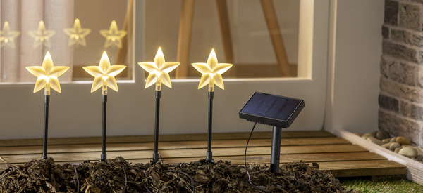 Bild 2 von IDEENWELT Solar-Gartenstecker Sterne