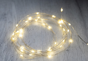 IDEENWELT Micro-LED-Lichterkette Draht gold