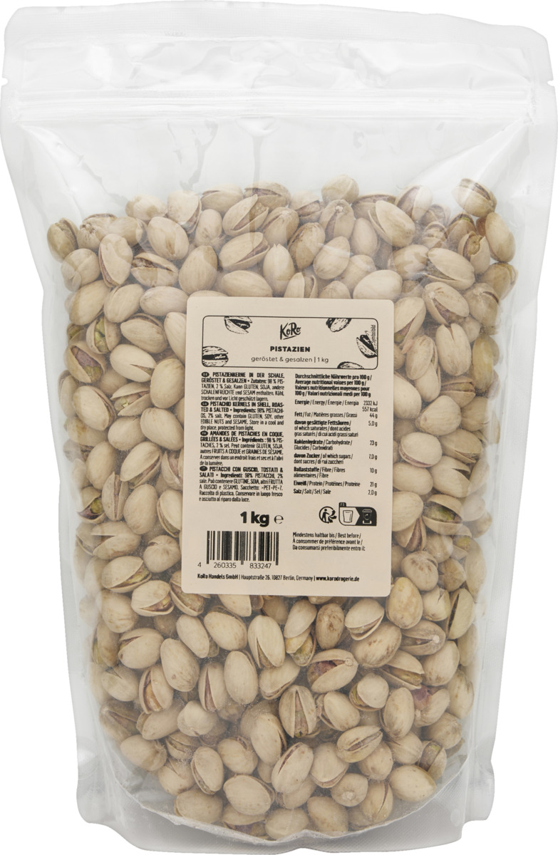 Bild 1 von KoRo Geröstete und gesalzene Pistazienkerne
