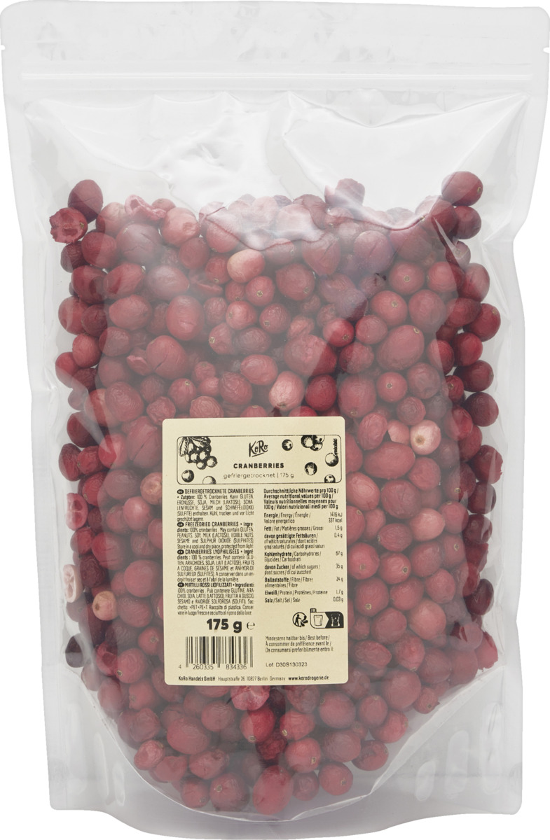 Bild 1 von KoRo Gefriergetrocknete Cranberrys