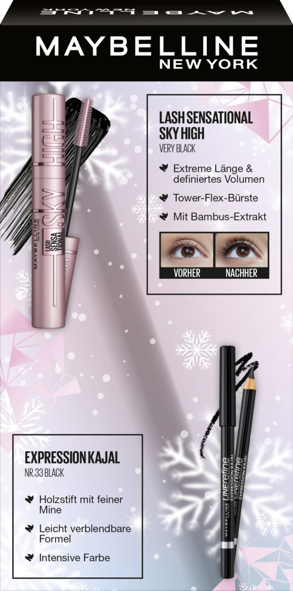 Bild 2 von Maybelline New York Mascara-Set: Lash Sensational Sky High Cosmic Mascara & Expression Kajal Eyeliner